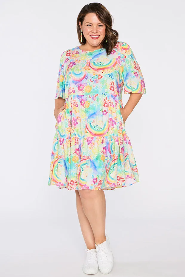 Izzie Rainbow Garden Dress