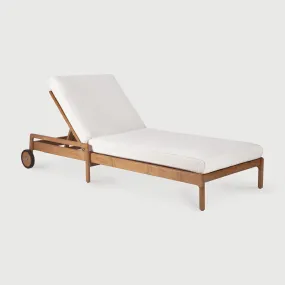 Jack Outdoor Adjustable Lounger - Teak Off White