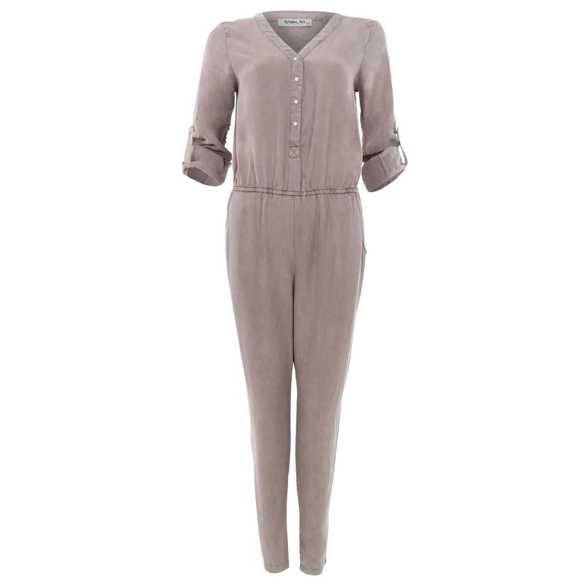 Jenni Taupe Tencel Jumpsuit