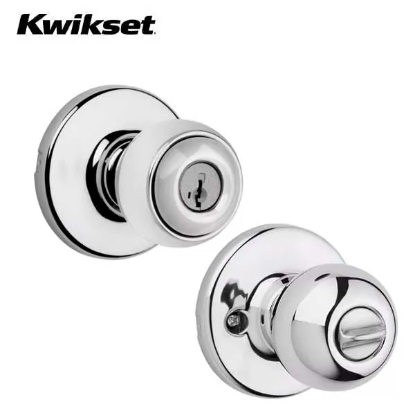 Kwikset - 400P - Polo Knob Set - Round Rose - Optional Finish - Entrance - SmartKey Technology - Grade 3