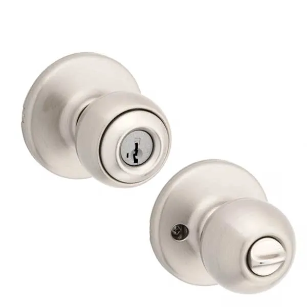 Kwikset - 400P - Polo Knob Set - Round Rose - Optional Finish - Entrance - SmartKey Technology - Grade 3