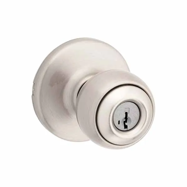 Kwikset - 400P - Polo Knob Set - Round Rose - Satin Nickel - Entrance - SC1 Schlage - SmartKey Technology - Grade 3