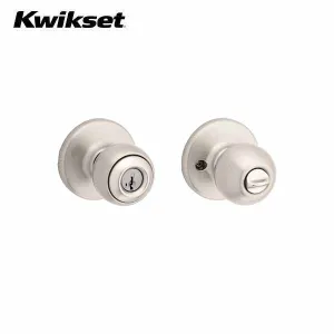 Kwikset - 400P - Polo Knob Set - Round Rose - Satin Nickel - Entrance - SC1 Schlage - SmartKey Technology - Grade 3