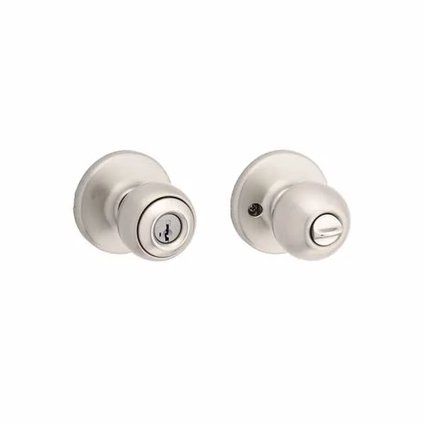 Kwikset - 400P - Polo Knob Set - Round Rose - Satin Nickel - Entrance - SC1 Schlage - SmartKey Technology - Grade 3