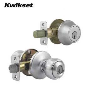 Kwikset - 690P - Polo Combo Lockset - Knob & Deadbolt  - Satin Nickel - Entrance - Grade 3