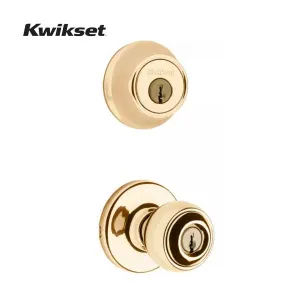 Kwikset - 690P - Polo Combo Set - Single Deadbolt & Knob - Optional Finish - Grade 3