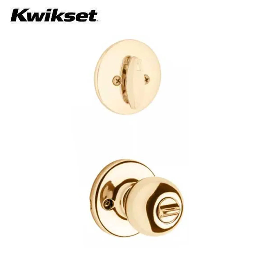 Kwikset - 690P - Polo Combo Set - Single Deadbolt & Knob - Optional Finish - Grade 3