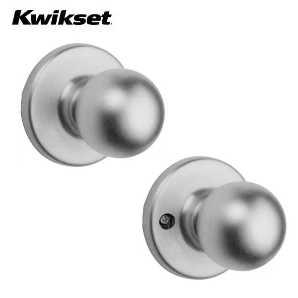 Kwikset - Polo Knob Set - Round Rose - Optional Finish - Optional Function - Grade 3