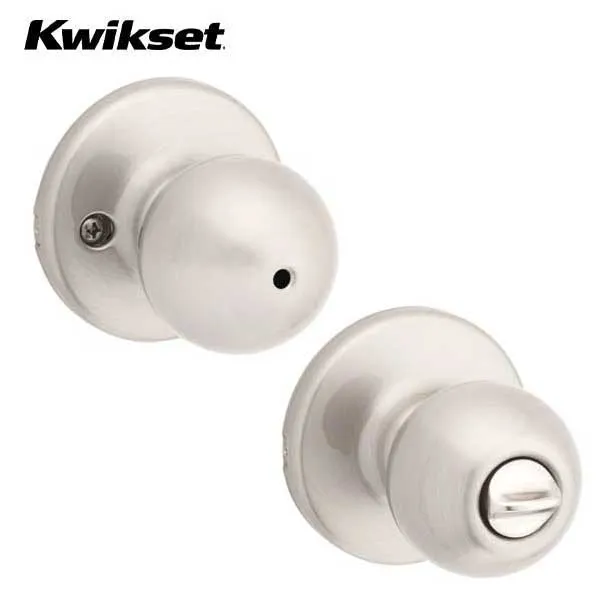 Kwikset - Polo Knob Set - Round Rose - Optional Finish - Optional Function - Grade 3