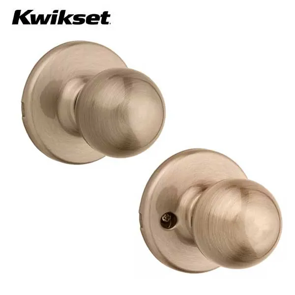 Kwikset - Polo Knob Set - Round Rose - Optional Finish - Optional Function - Grade 3