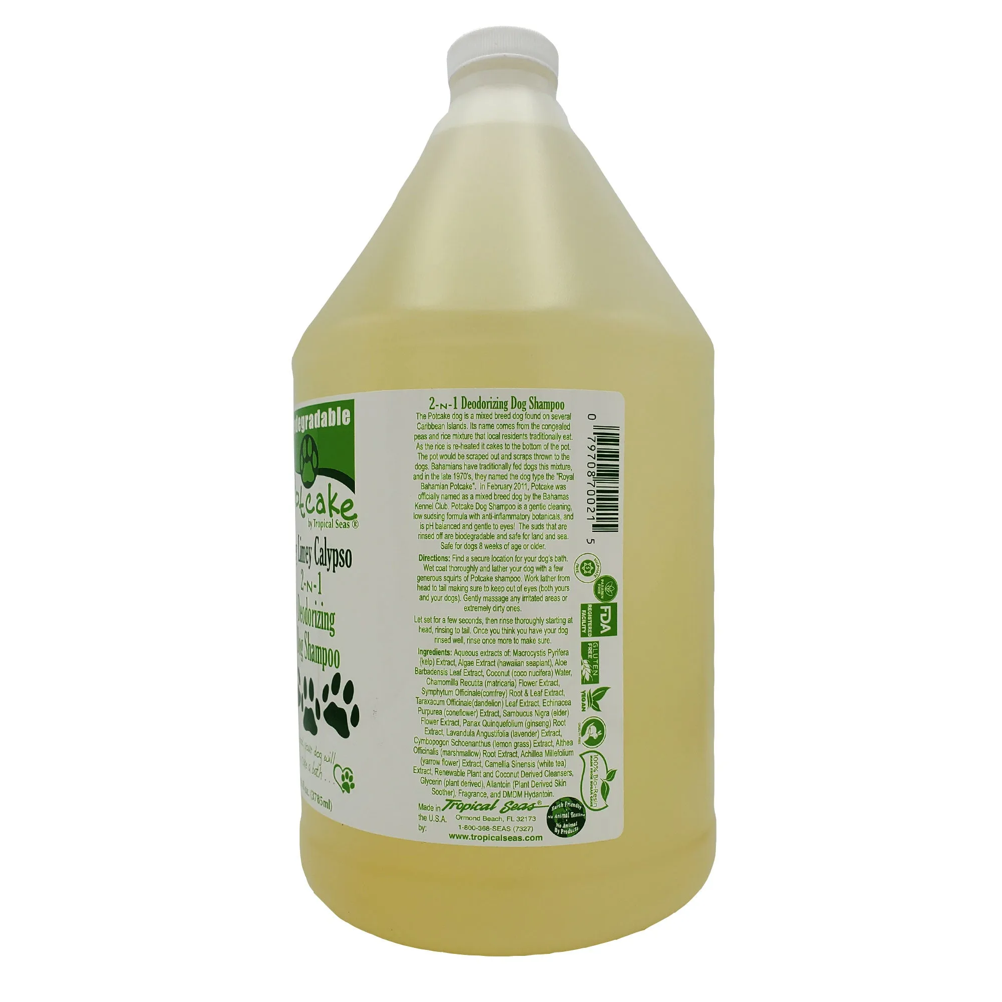 Land Shark PotCake Key Limey Calypso 2-n-1 Deorderizing Dog Shampoo 1 gal