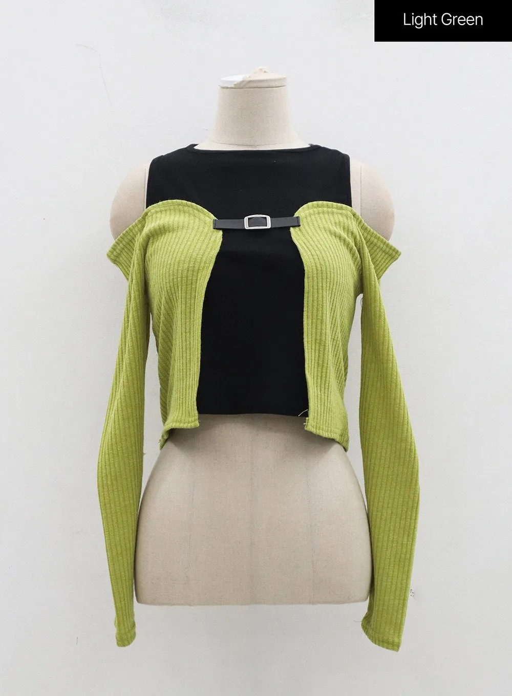 Layered Off-Shoulder Buckle Top BD23