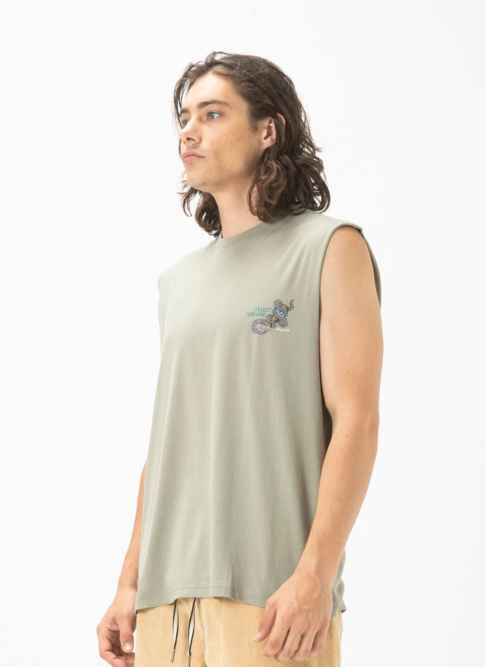 Legless Muscle Tee Sage