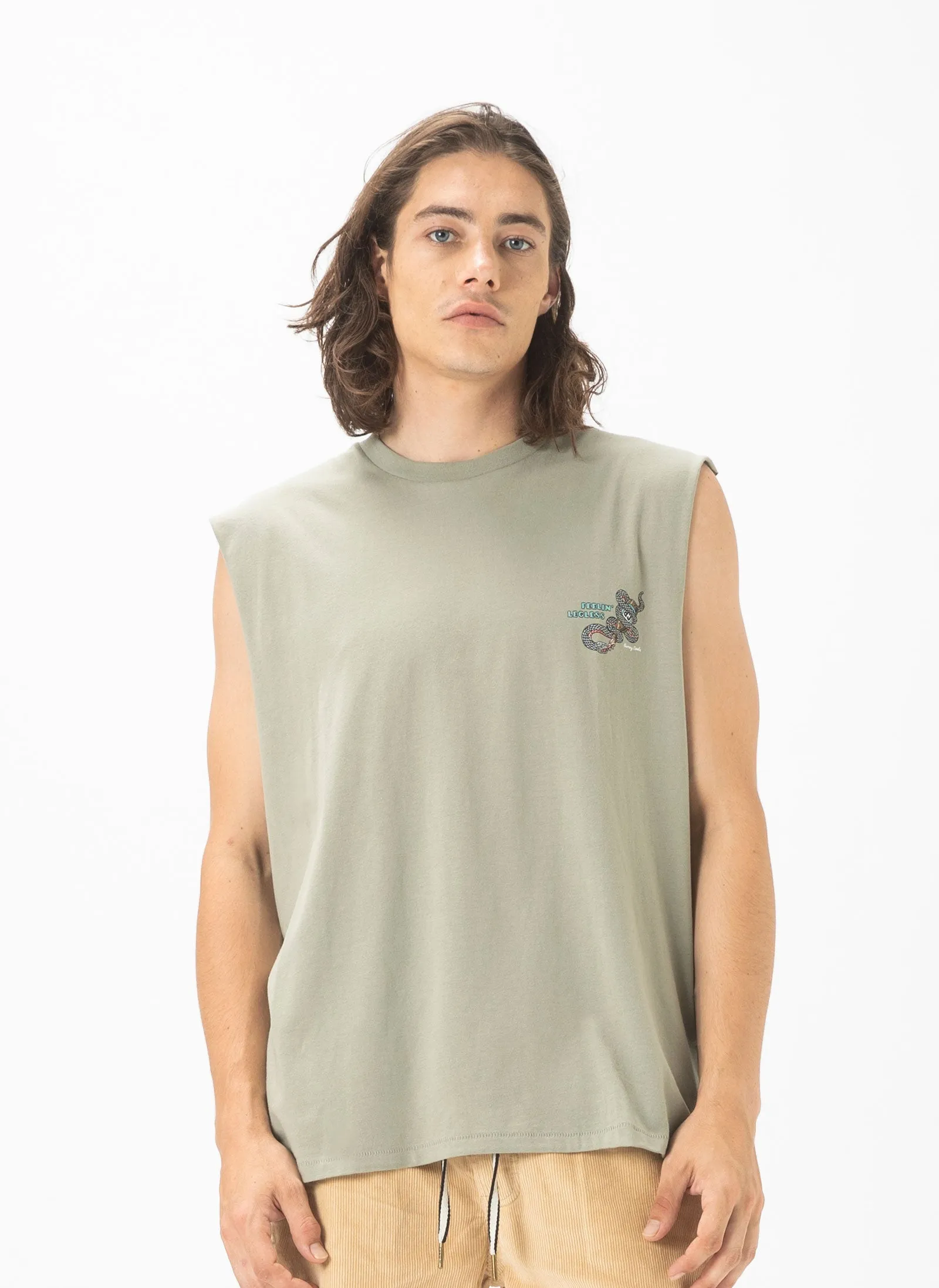 Legless Muscle Tee Sage