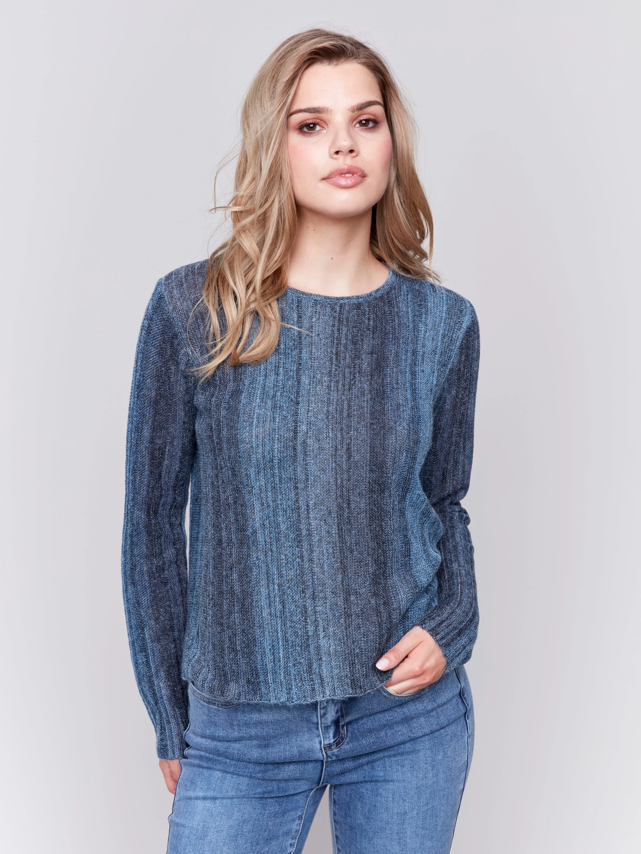 Lightweight Space Dye Yarn Sweater