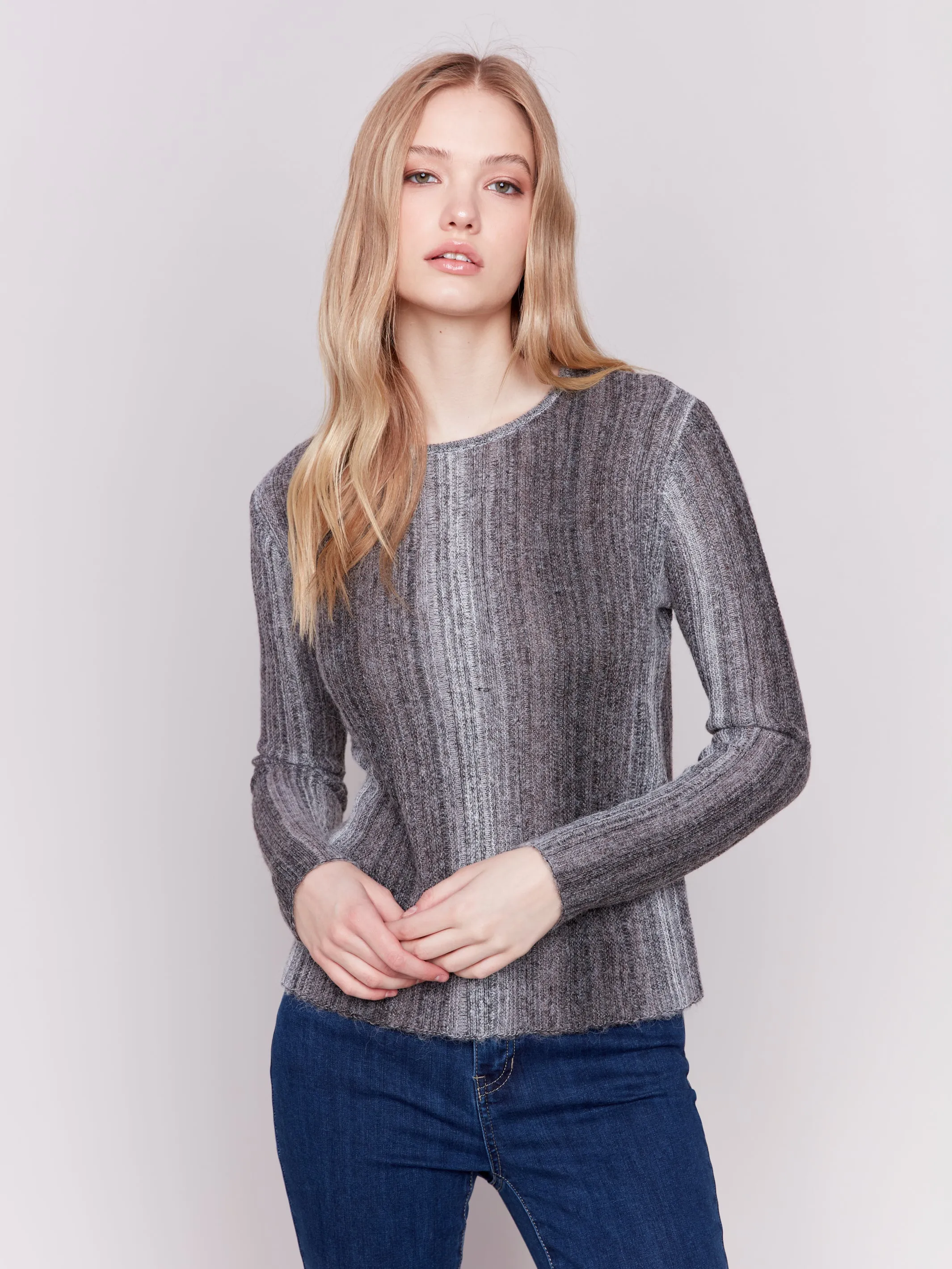 Lightweight Space Dye Yarn Sweater