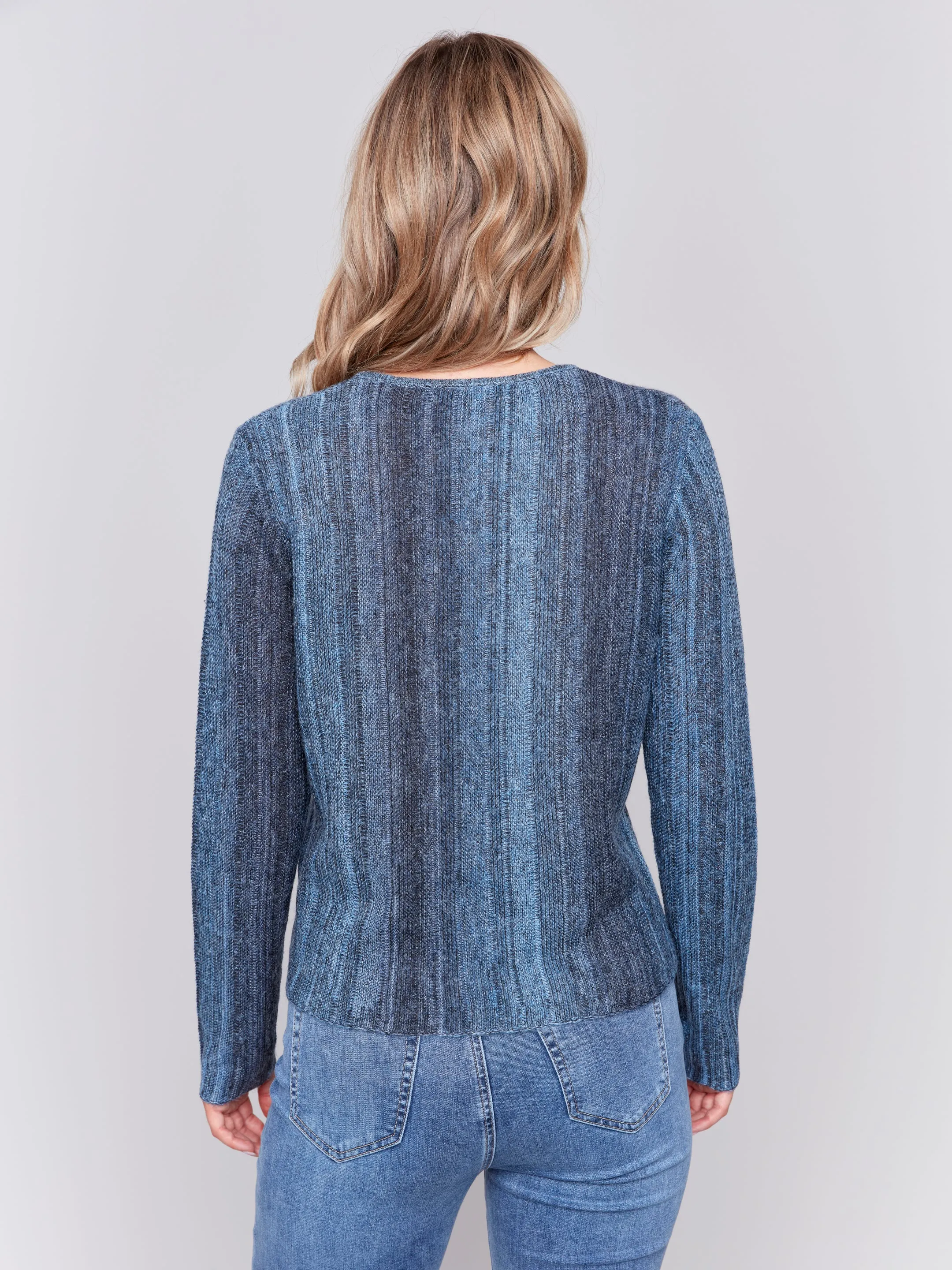 Lightweight Space Dye Yarn Sweater