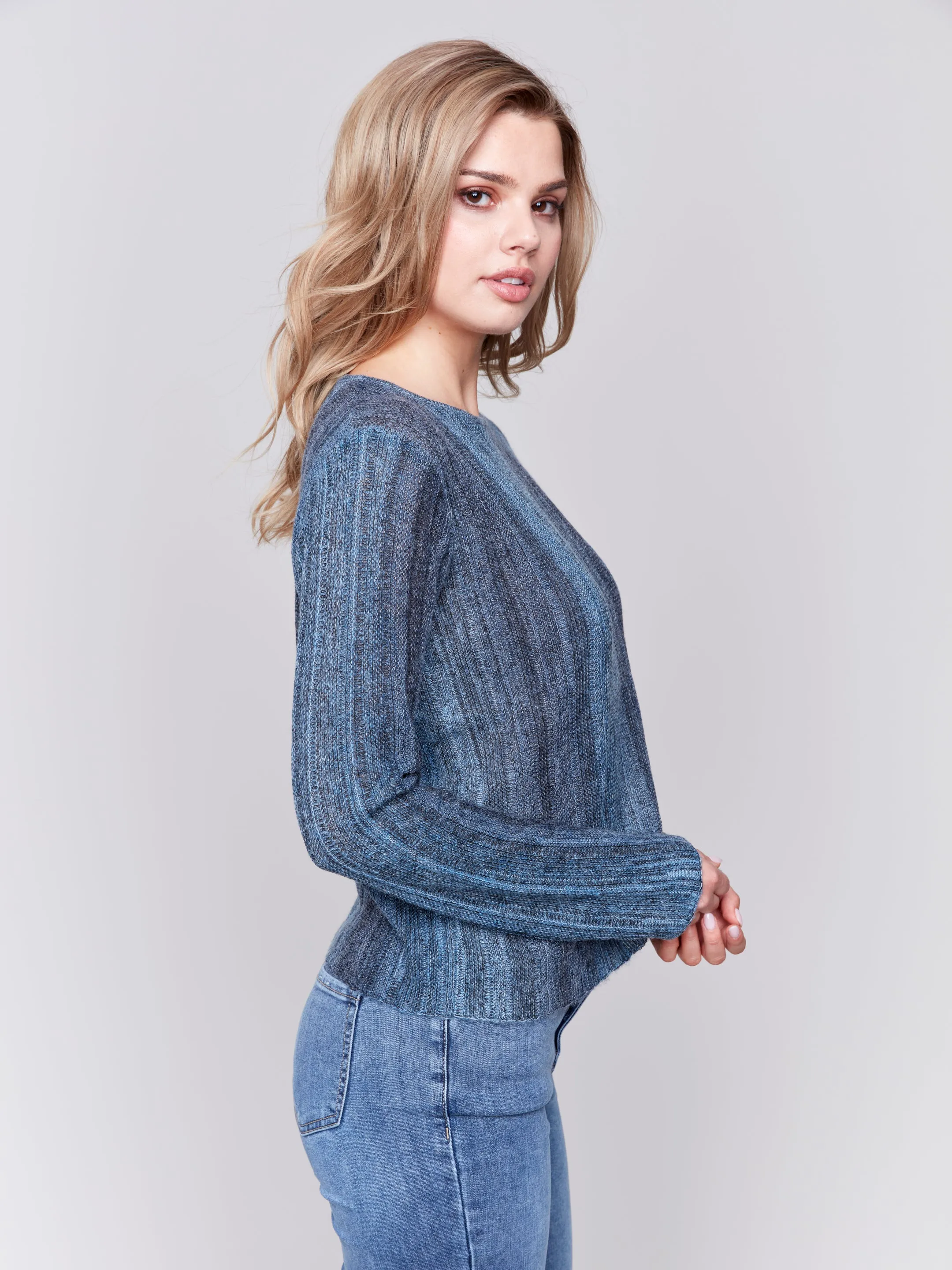 Lightweight Space Dye Yarn Sweater