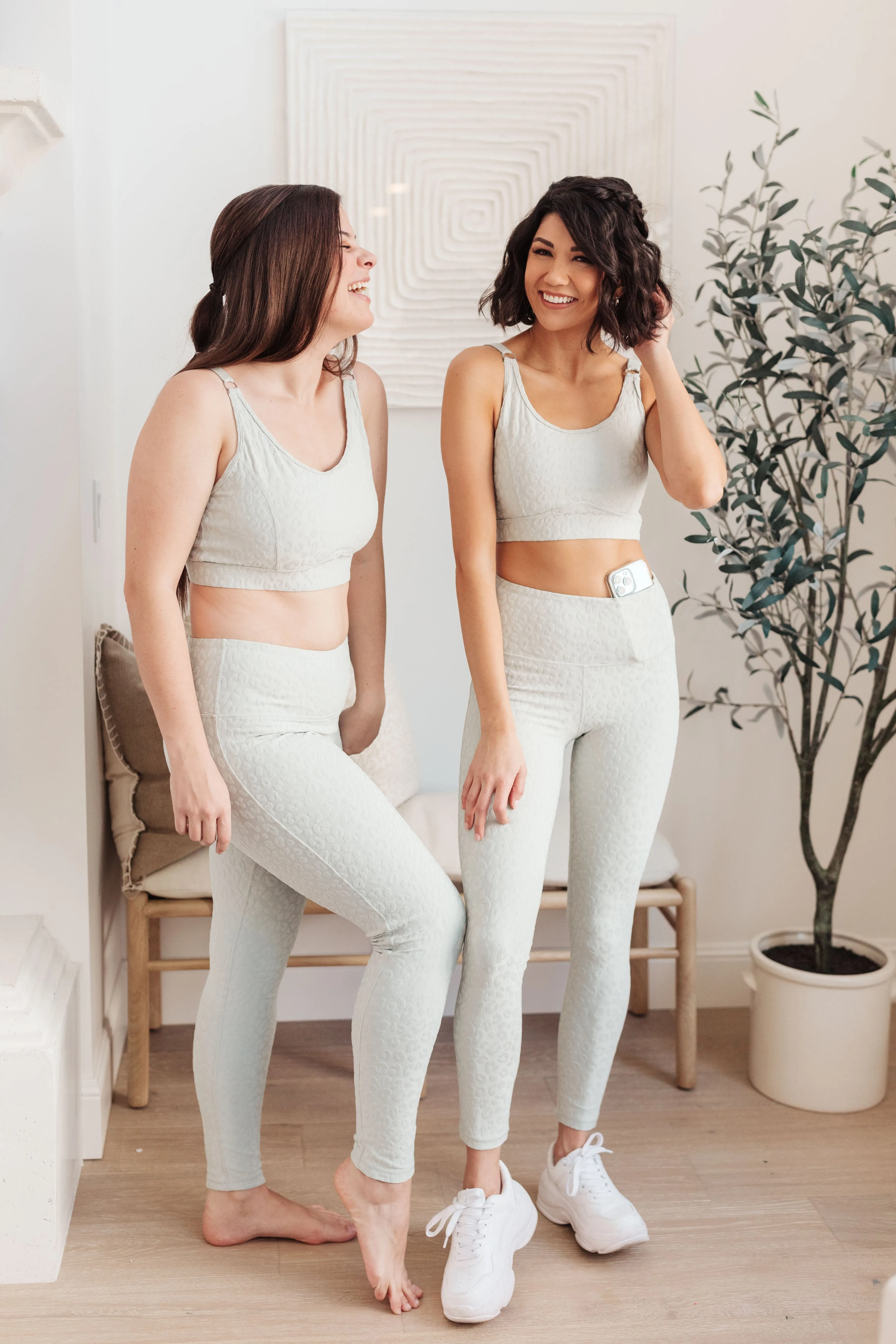 Lux & Plush Sports Bra In Mist