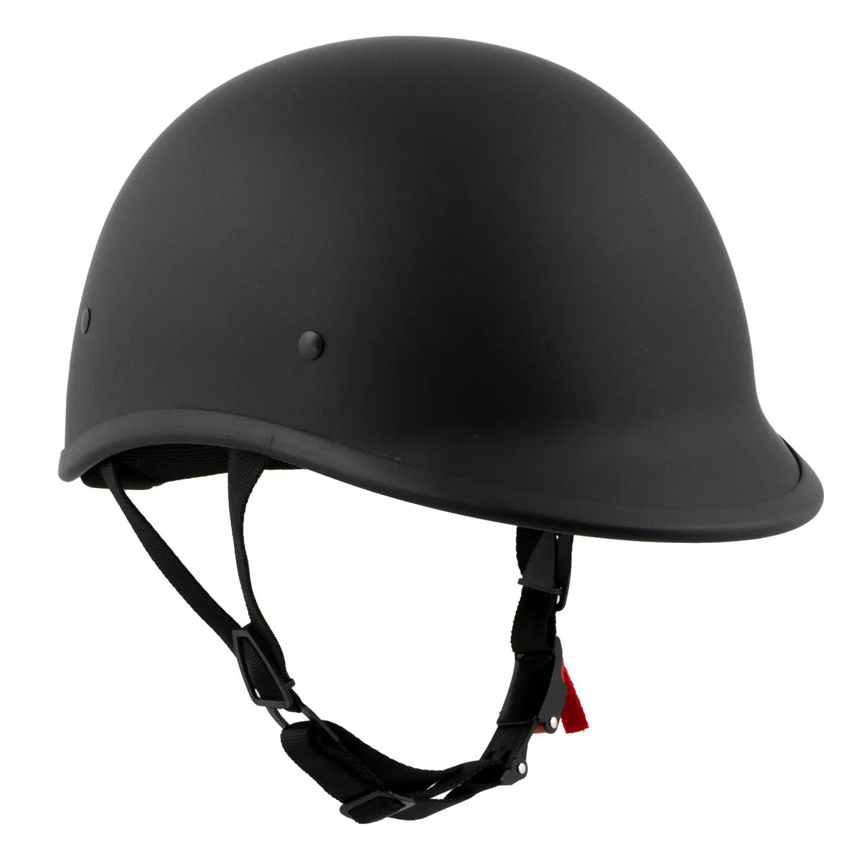 Milwaukee Helmets MPH9750DOT 'Polo Style' DOT Matte Black Motorcycle Half Face Helmet for Men and Women Biker