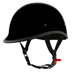 Milwaukee Helmets MPH9751DOT 'Polo Style' DOT Gloss Black Motorcycle