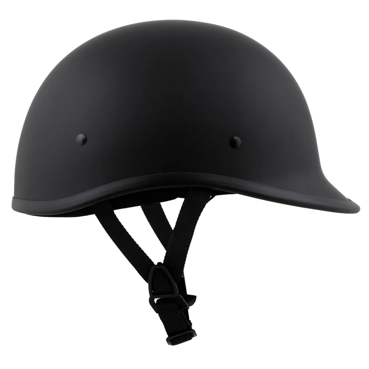 Milwaukee Helmets Polo Style Matte Black Motorcycle Half Face Helmet for Men and Women DOT Approved MPH9750DOT