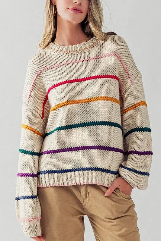 MULTI STRIPE SWEATER