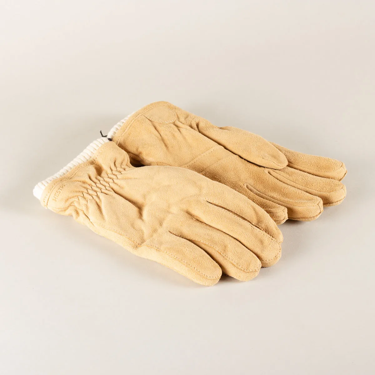 Nathan suede leather gloves - camel