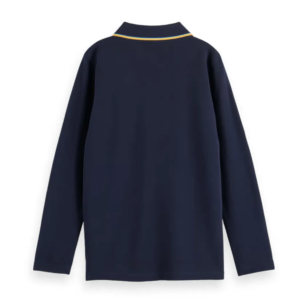 Navy Long-sleeved Polo