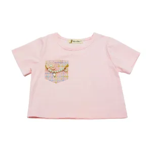 Necklace Pocket Tee - Pink