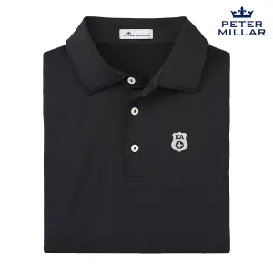 New! Kappa Alpha Peter Millar Black Polo With Symbol