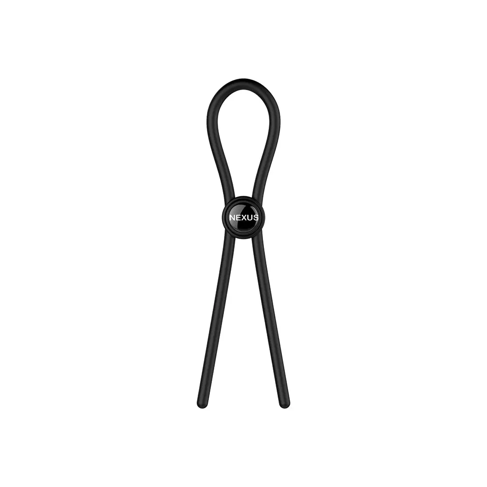 Nexus Forge Adjustable Silicone Lasso Cockring Black