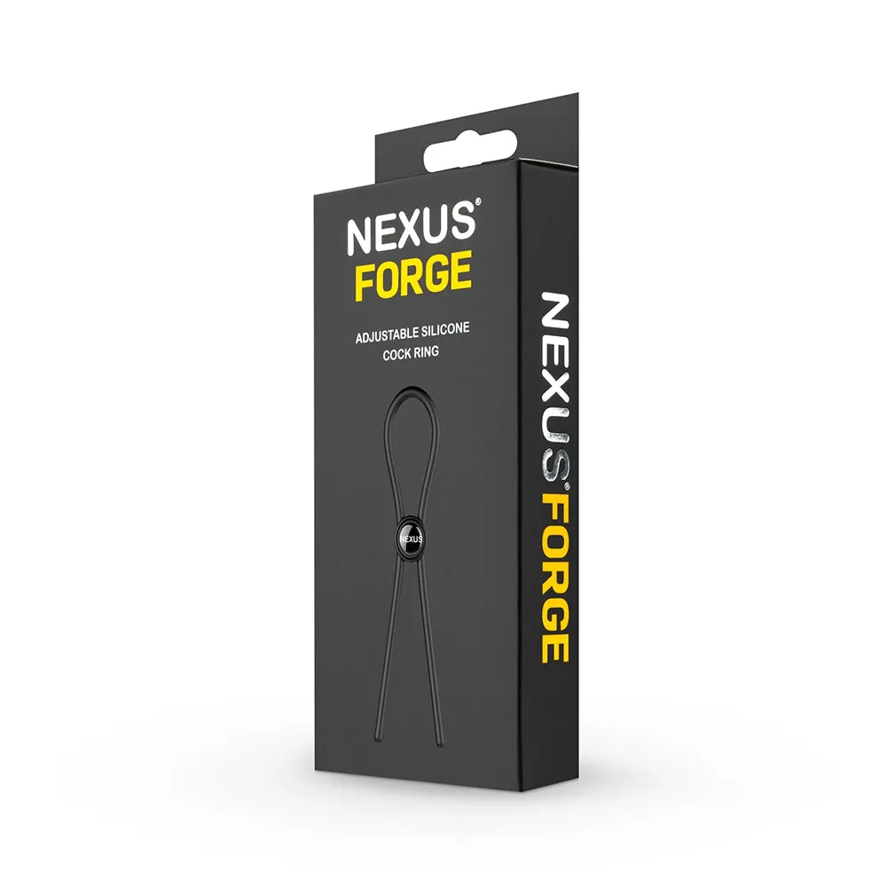 Nexus Forge Adjustable Silicone Lasso Cockring Black