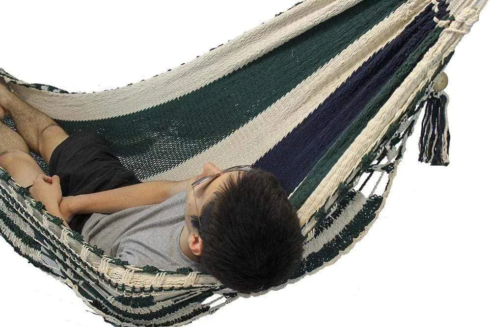 Nicaraguan Hammock with Eco-Friendly Bamboo Stand