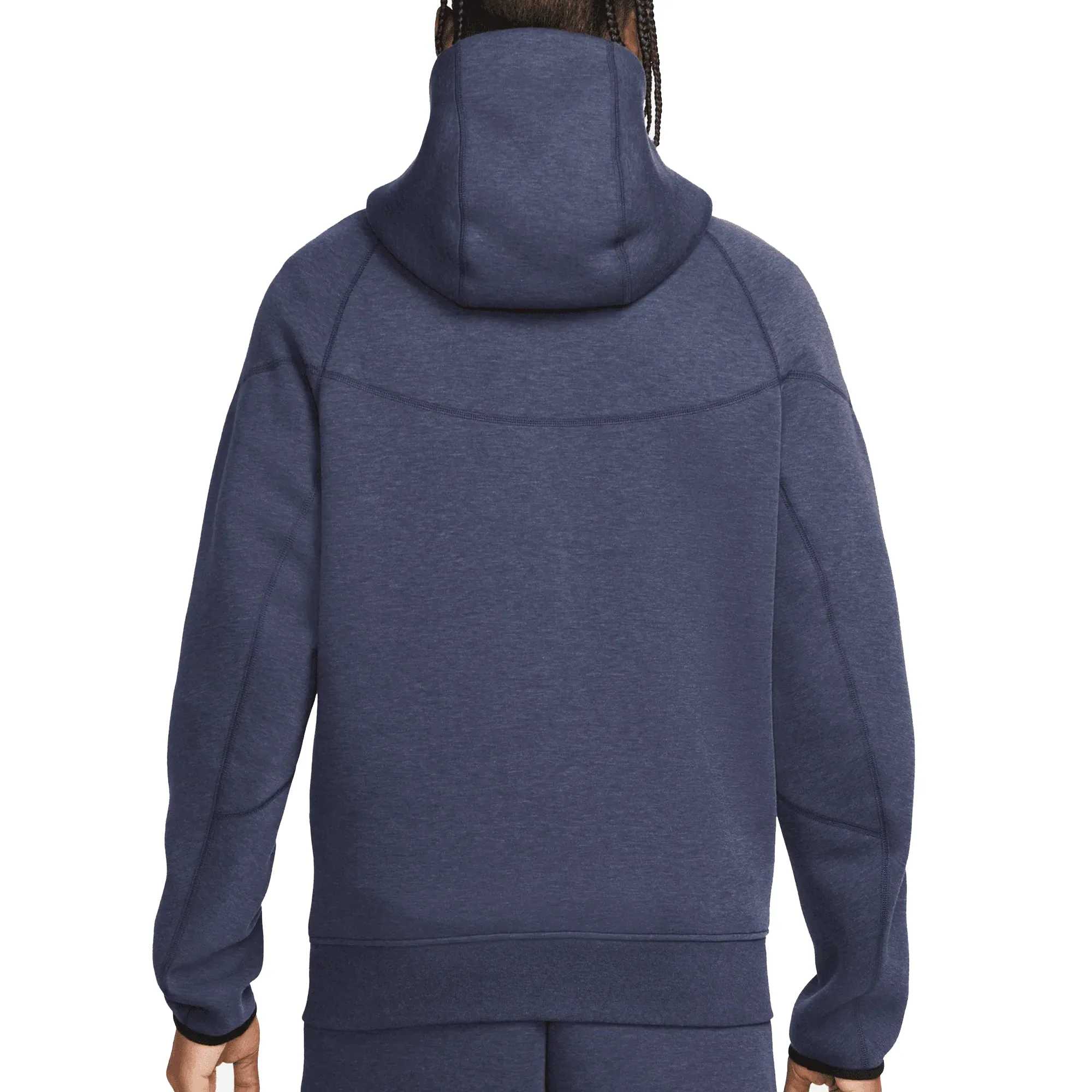 Nike Mens Sportswear Tech Fleece Windrunner Hoodie (Obsidian/Heather/Black)