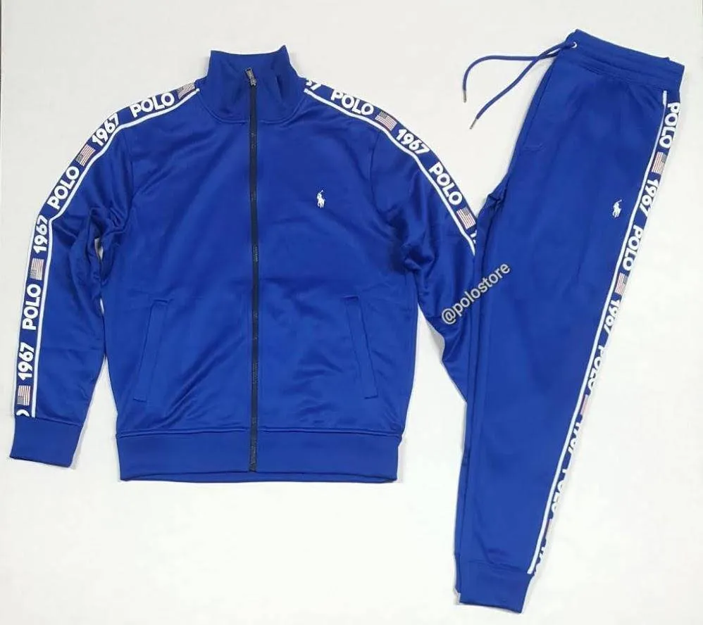 Nwt Polo Ralph Lauren Royal Blue 1967 American Flag Track Jacket