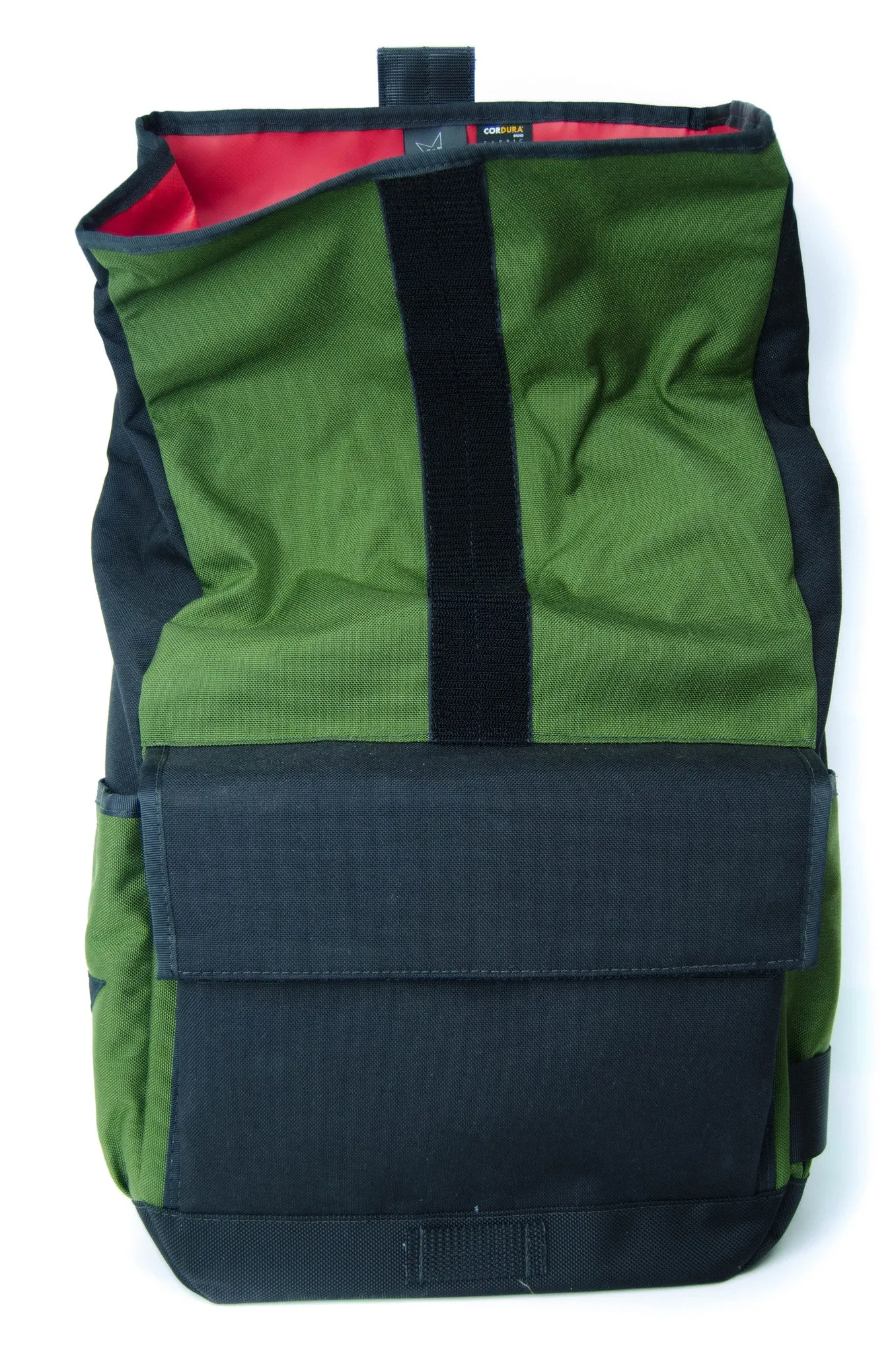 Olive and Black Roll Top Backpack