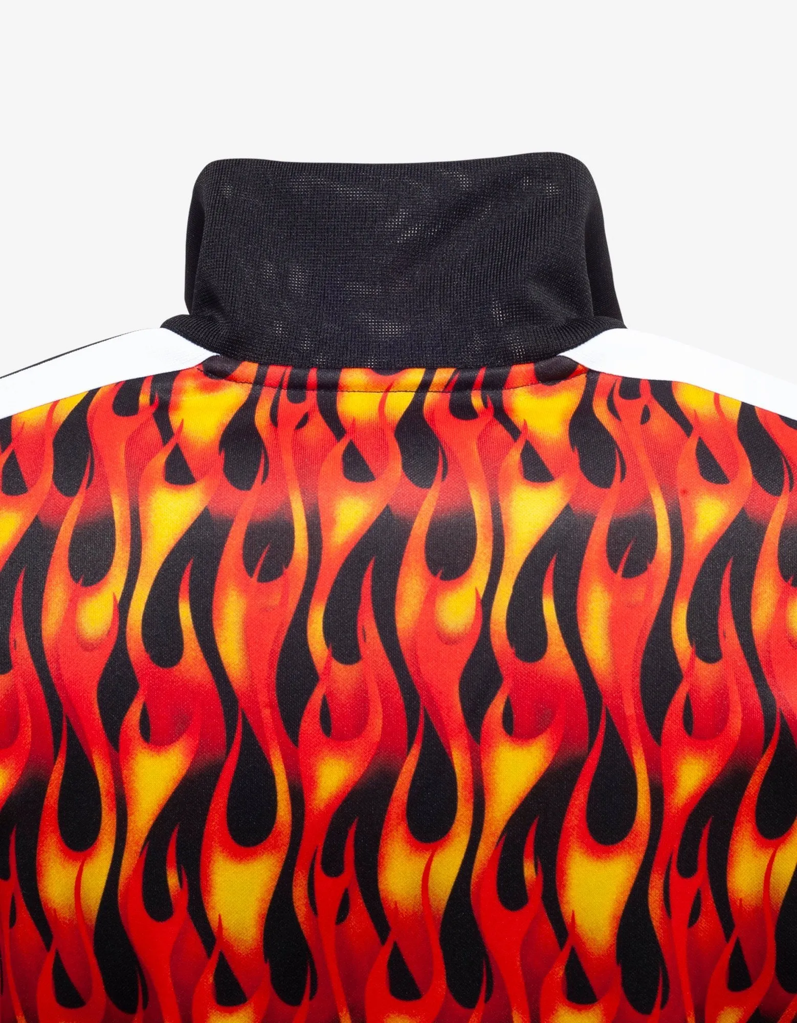 Orange Burning Print Track Jacket -