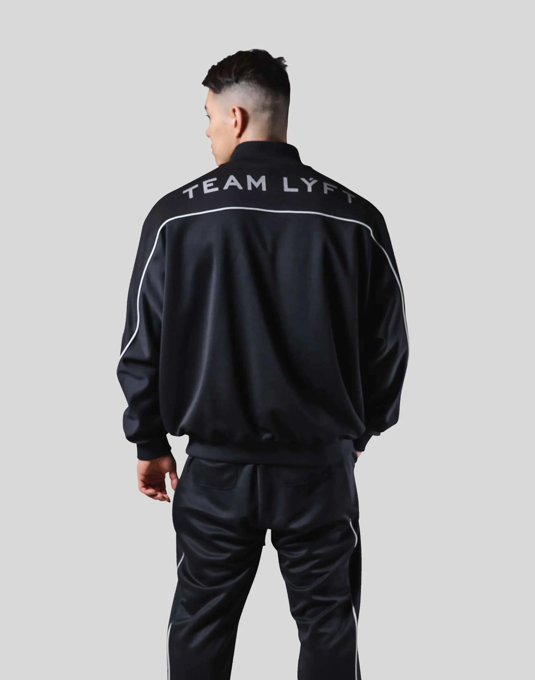 Oversize Round Separate Track Jacket - Black