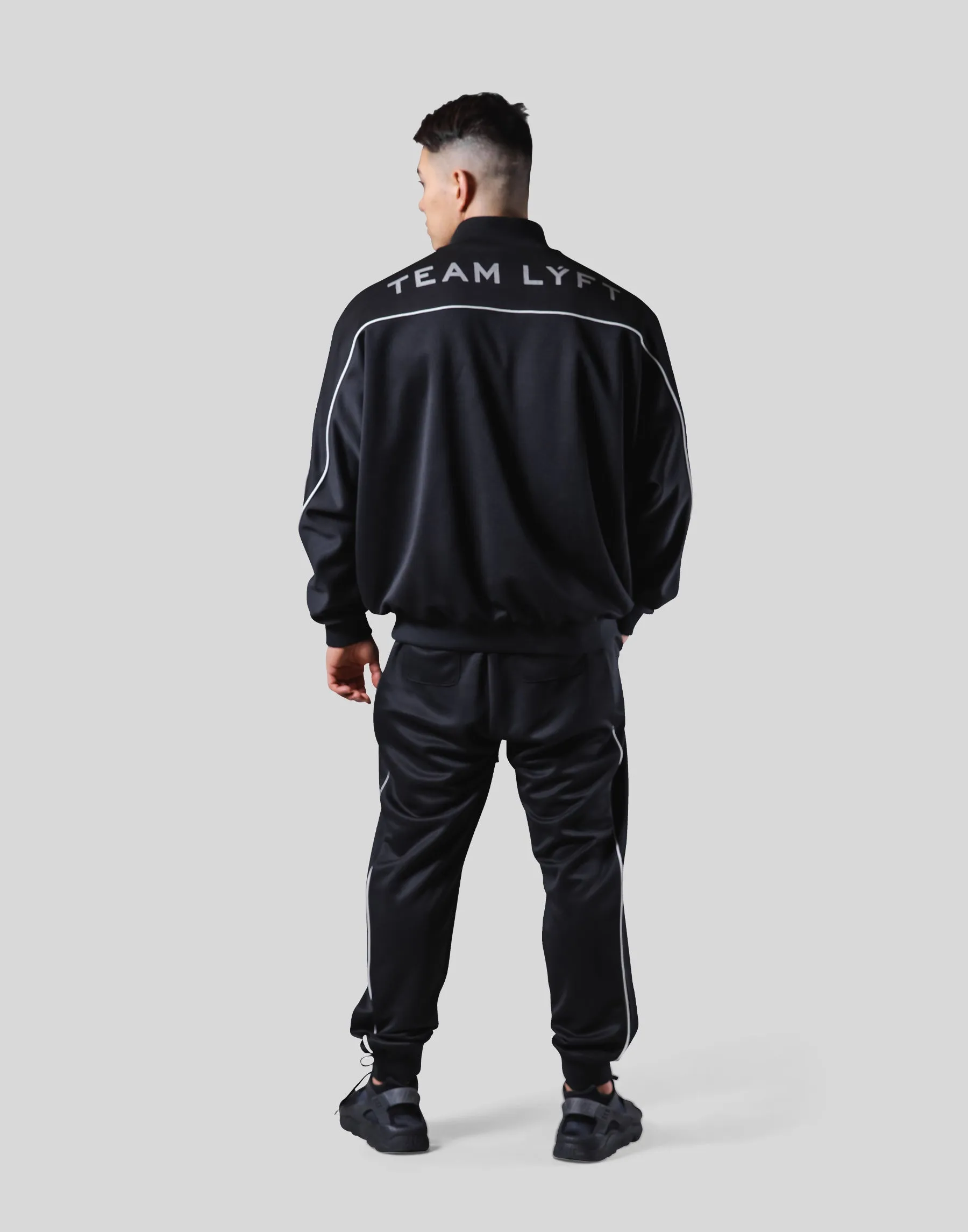 Oversize Round Separate Track Jacket - Black