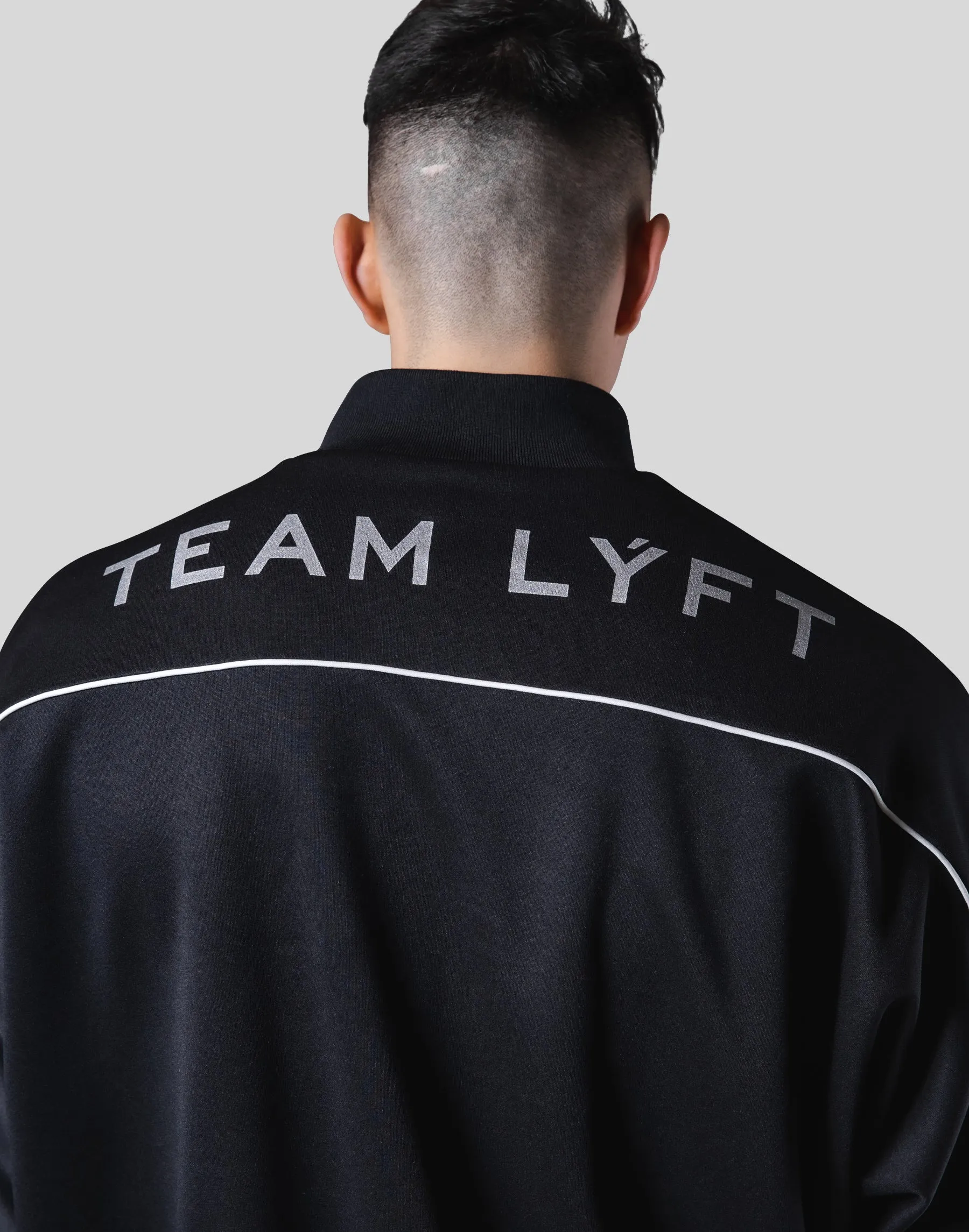 Oversize Round Separate Track Jacket - Black