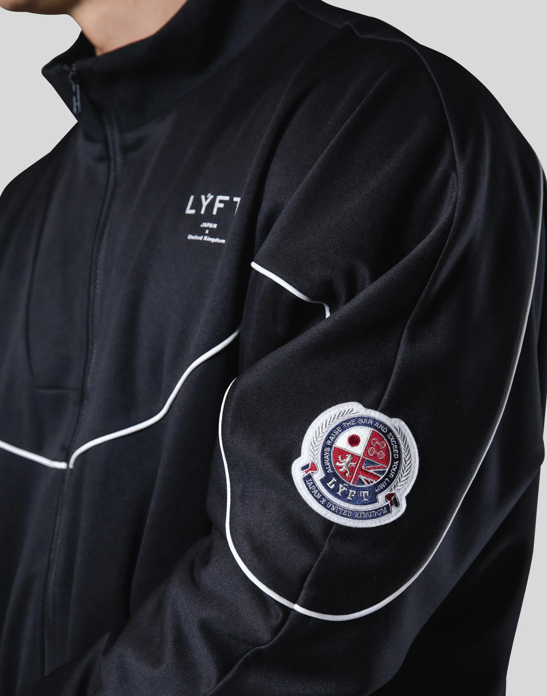 Oversize Round Separate Track Jacket - Black