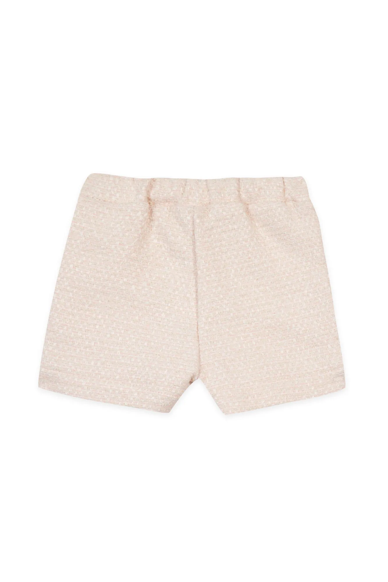 Pale Pink Tweed Baby Shorts