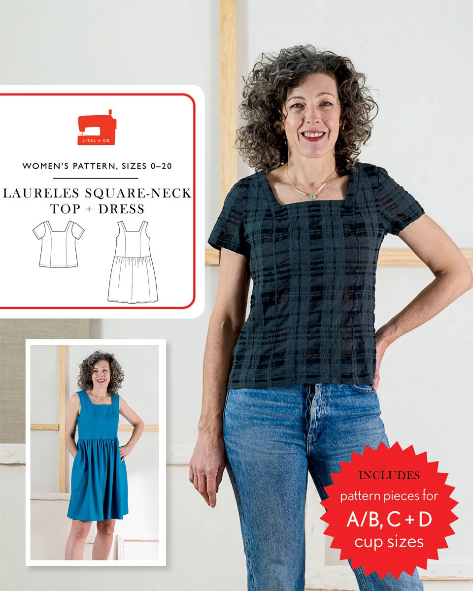 PDF Pattern - Laureles Square-Neck Top   Dress | Liesl   Co