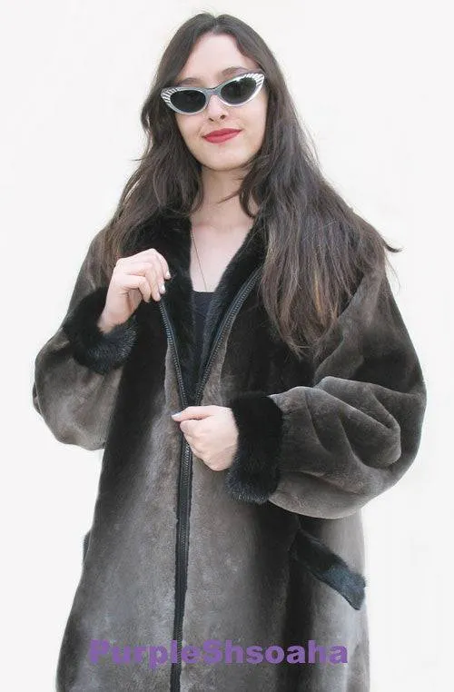 Phantom Sheared Beaver Fur Coat/Bomber M