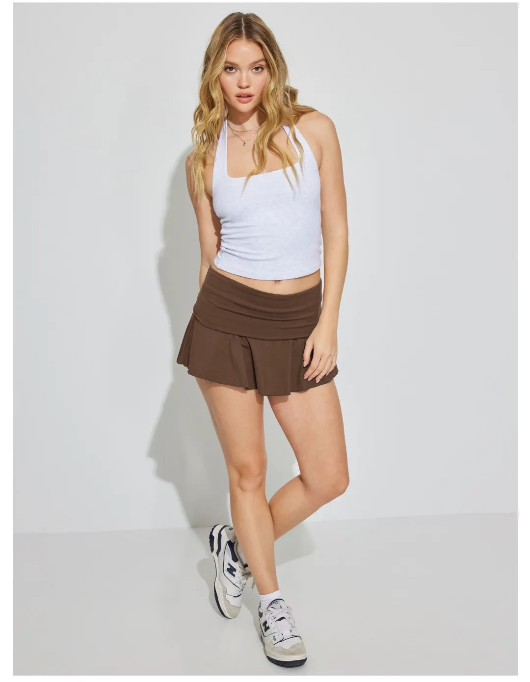 Plain Anti Wardrobe Malfunction Pants Pleated Skirt Spring Women Small Sports Skirt A Line