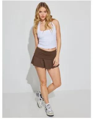 Plain Anti Wardrobe Malfunction Pants Pleated Skirt Spring Women Small Sports Skirt A Line