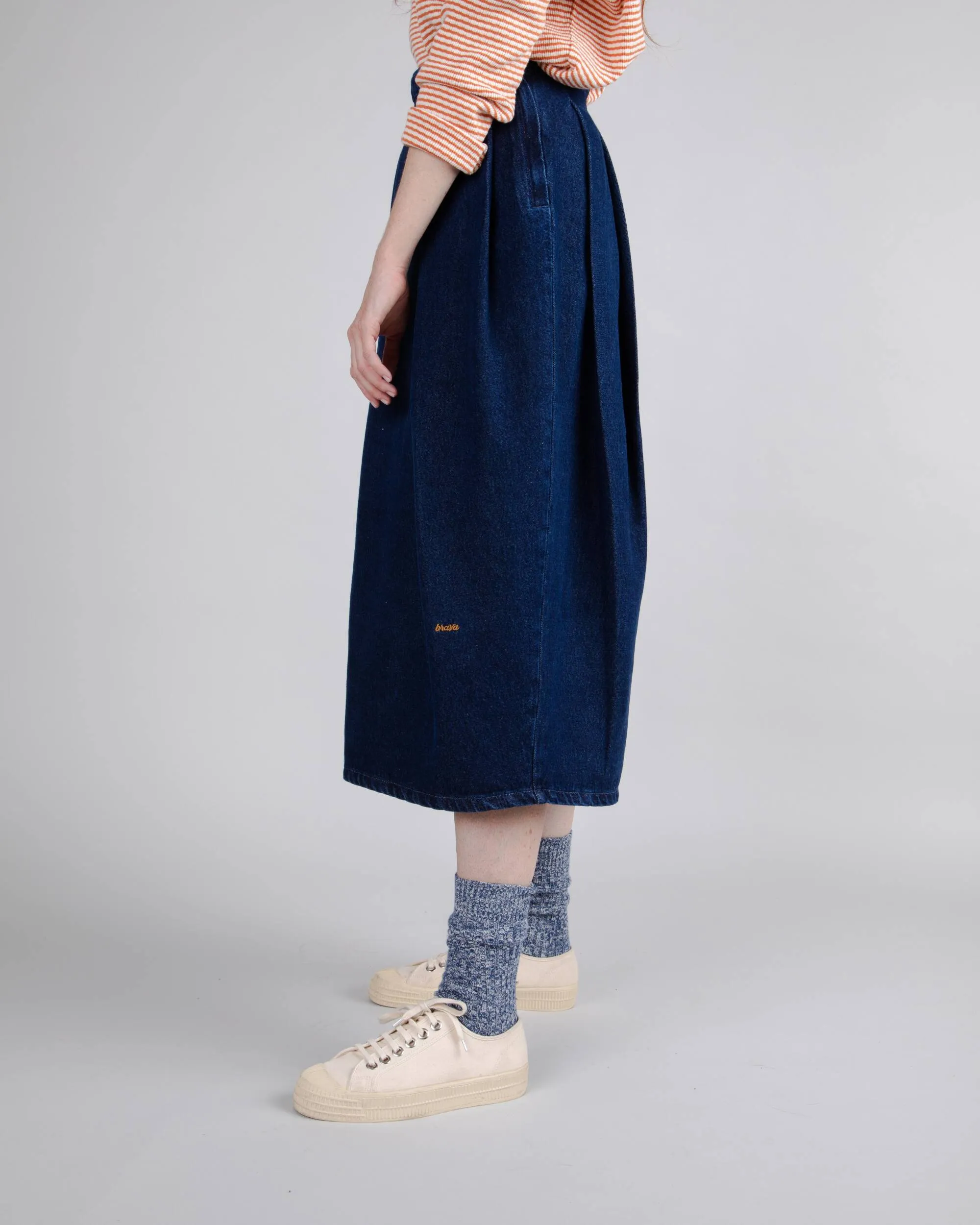 Pleated Skirt Indigo