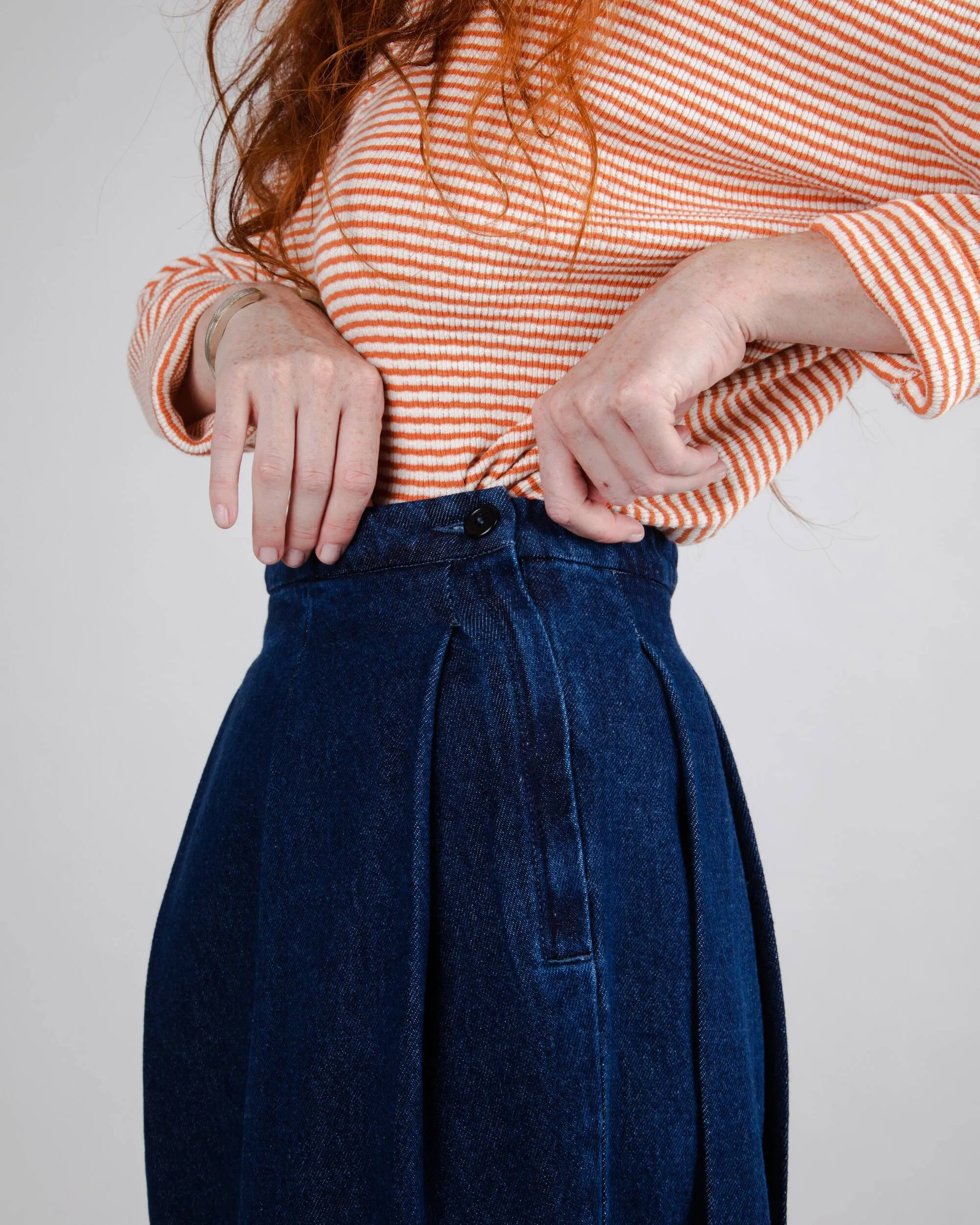 Pleated Skirt Indigo