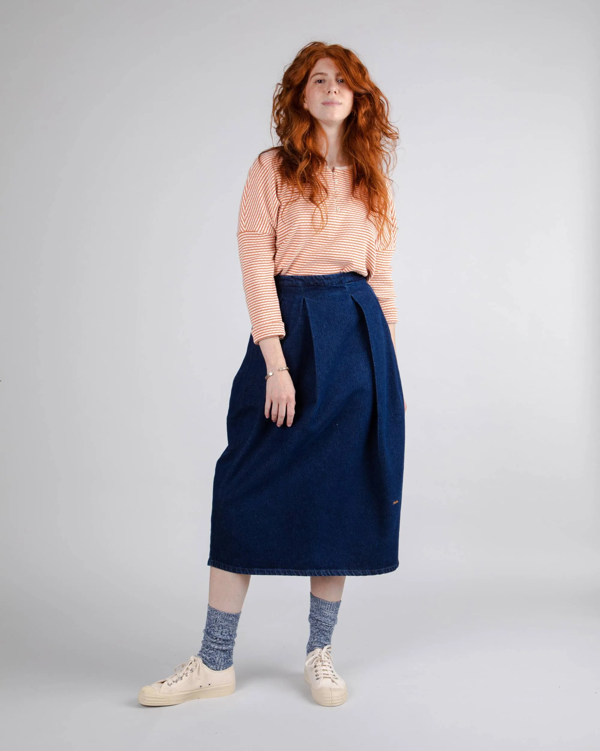 Pleated Skirt Indigo